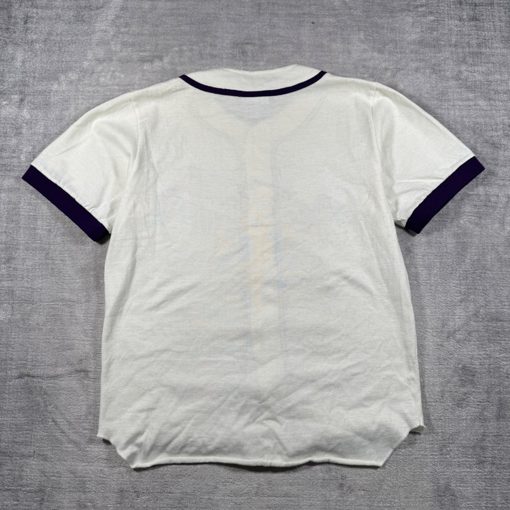 Western University Mustangs UWO Jersey Men Large White Vintage Script Baseball - Picture 6 of 10